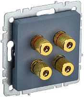 Розетка аудио без рамки IEK Brite РА10-БрМ 4-м. маренго картинка